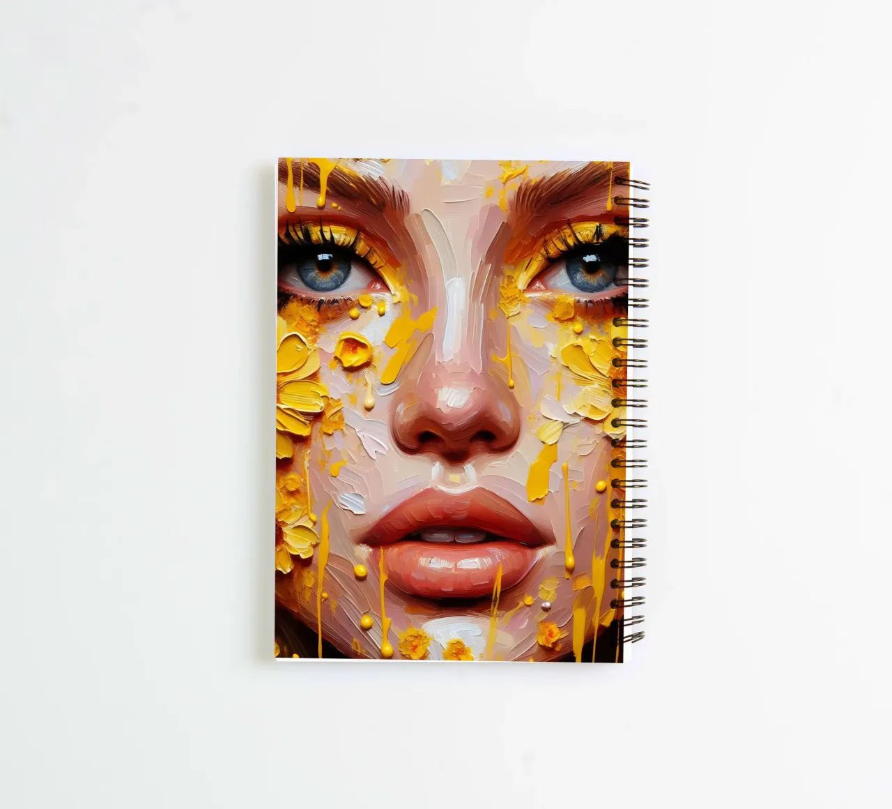 Portrait d'une fleur jaune carnet à spirale de ARTOMATIC