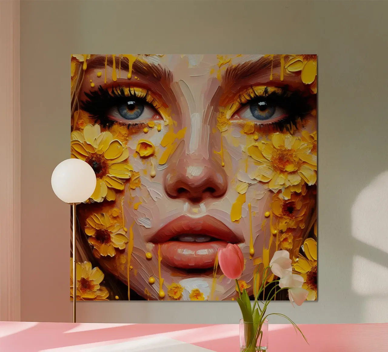 Portrait d'une fleur jaune hahnemühle de ARTOMATIC