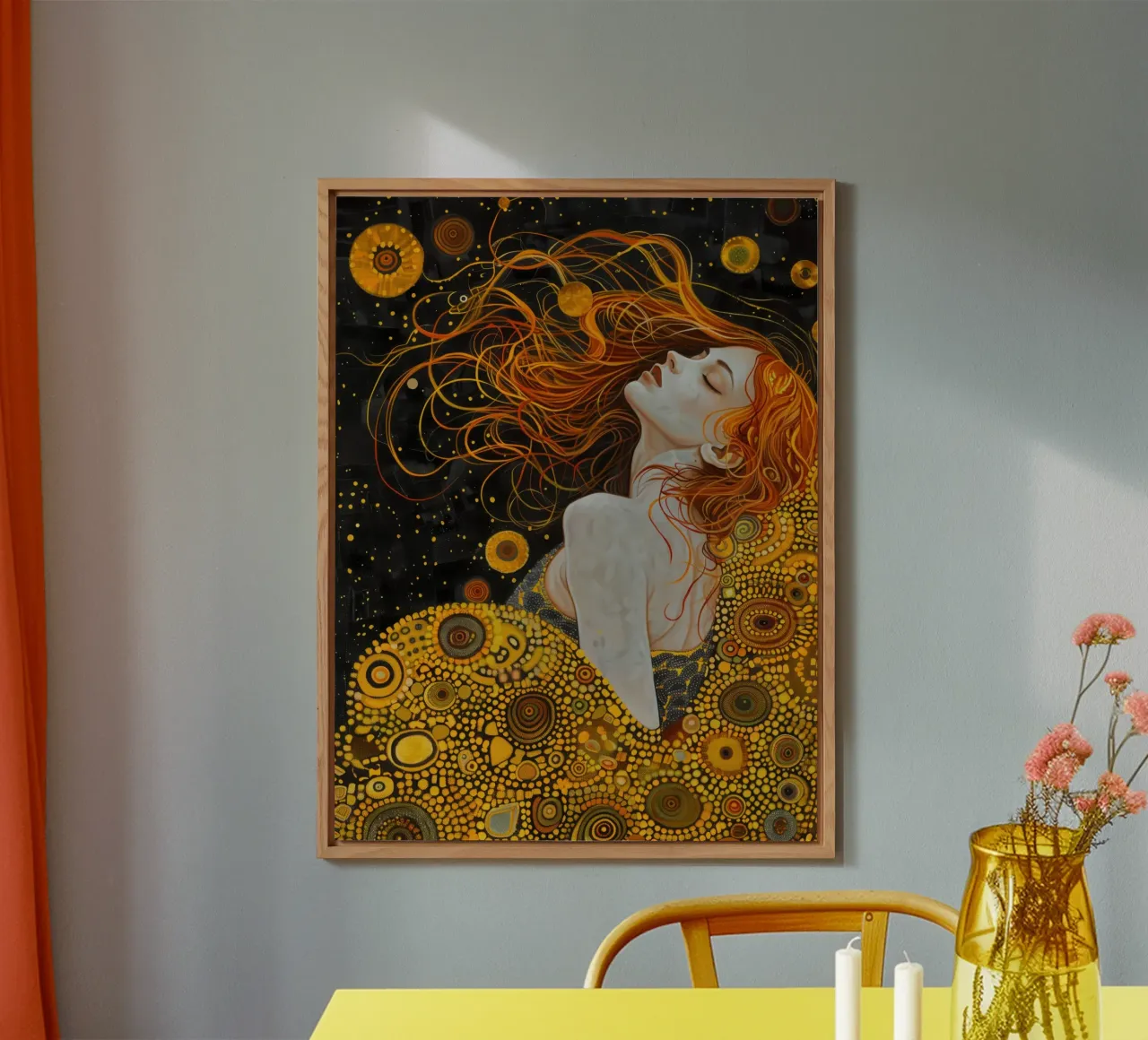 Sognare la donna di Klimt alluminio dibond da Autofocus