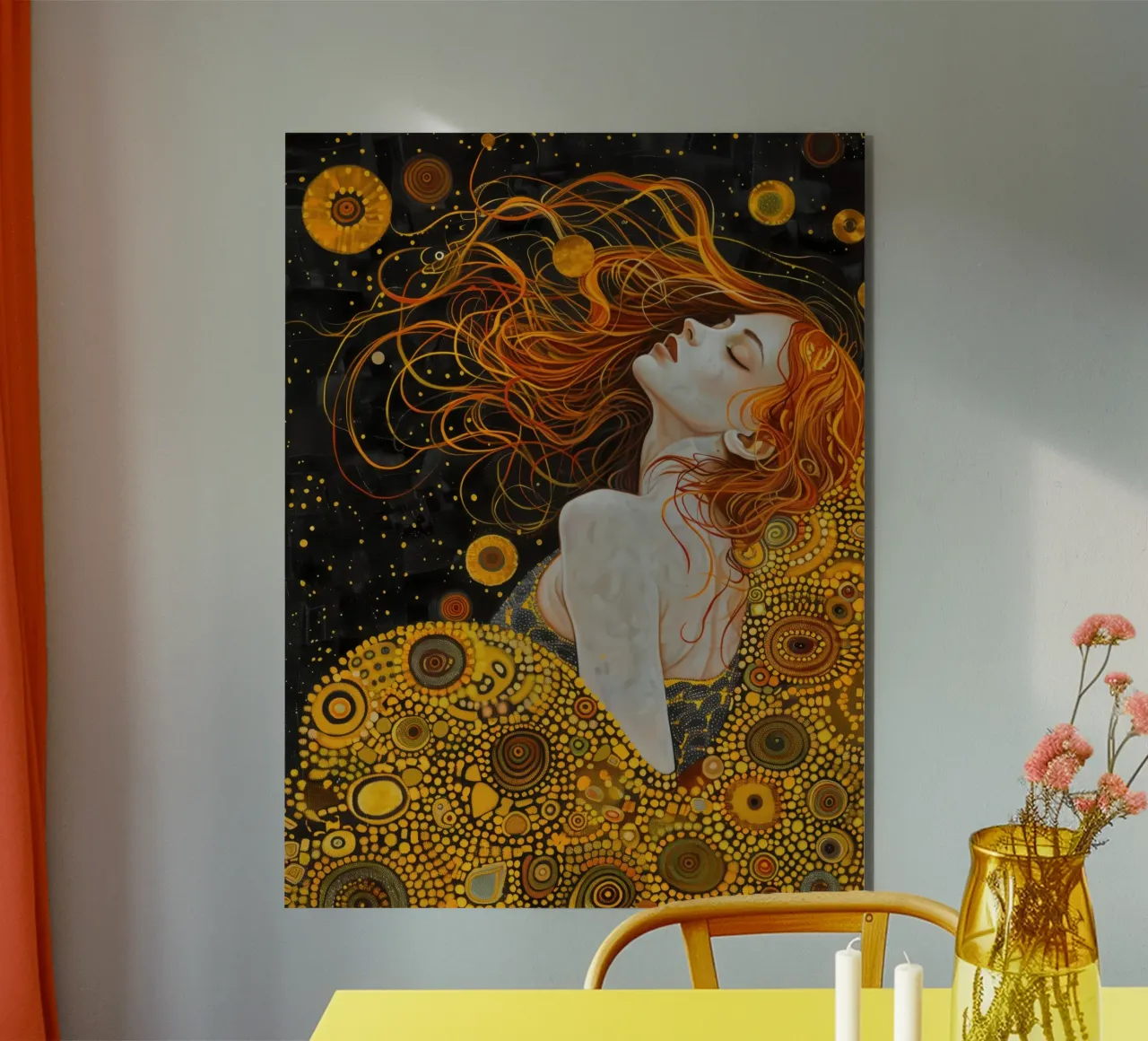 Sognare la donna di Klimt alluminio dibond da Autofocus