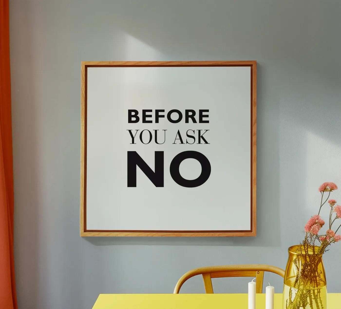 BEFORE YOU ASK plexiglas de Meridian Design