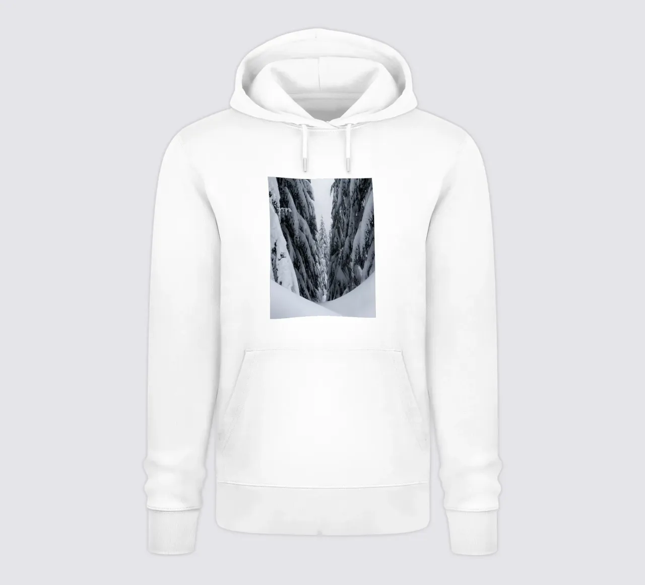 Sentiero forestale invernale design naturalistico felpa con cappuccio da Whole©