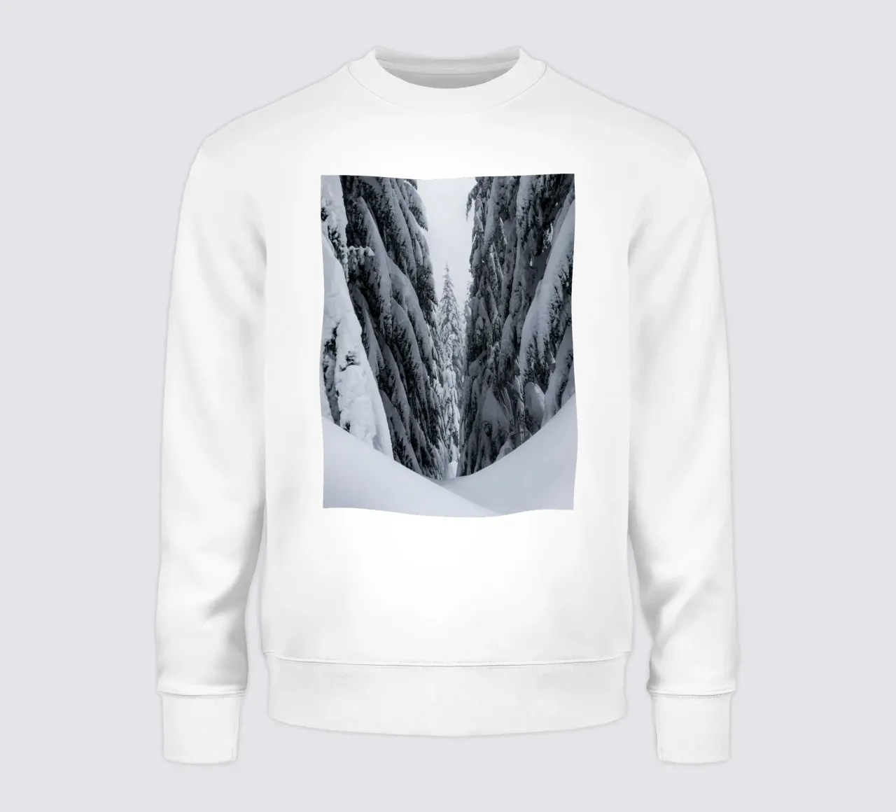 Sentiero forestale invernale design naturalistico felpa da Whole©