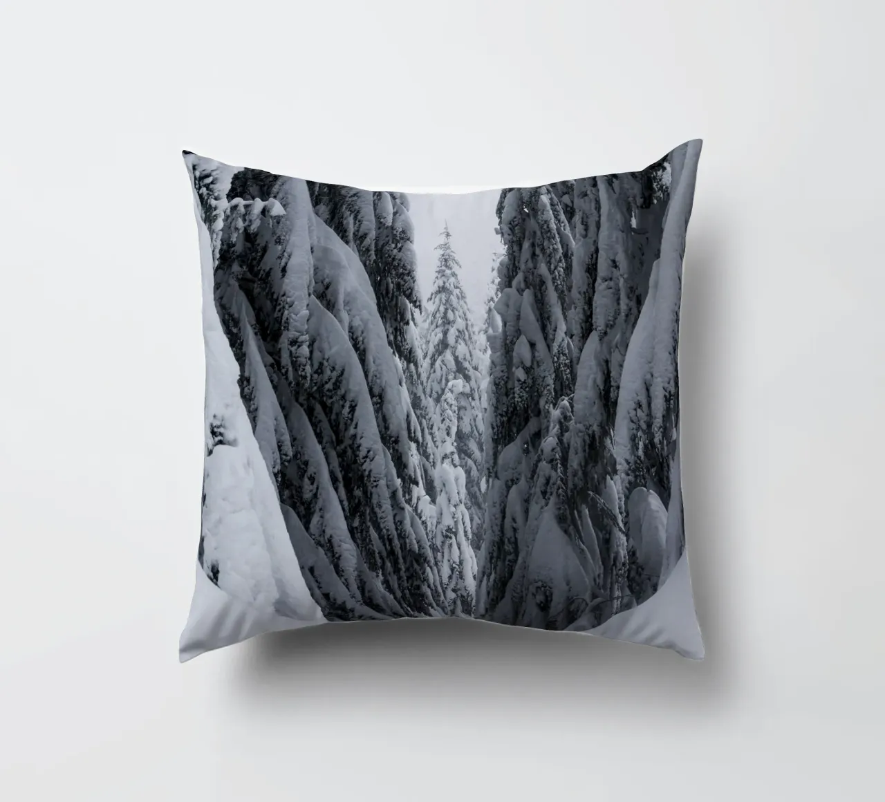 Sentiero forestale invernale design naturalistico cuscino da Whole©