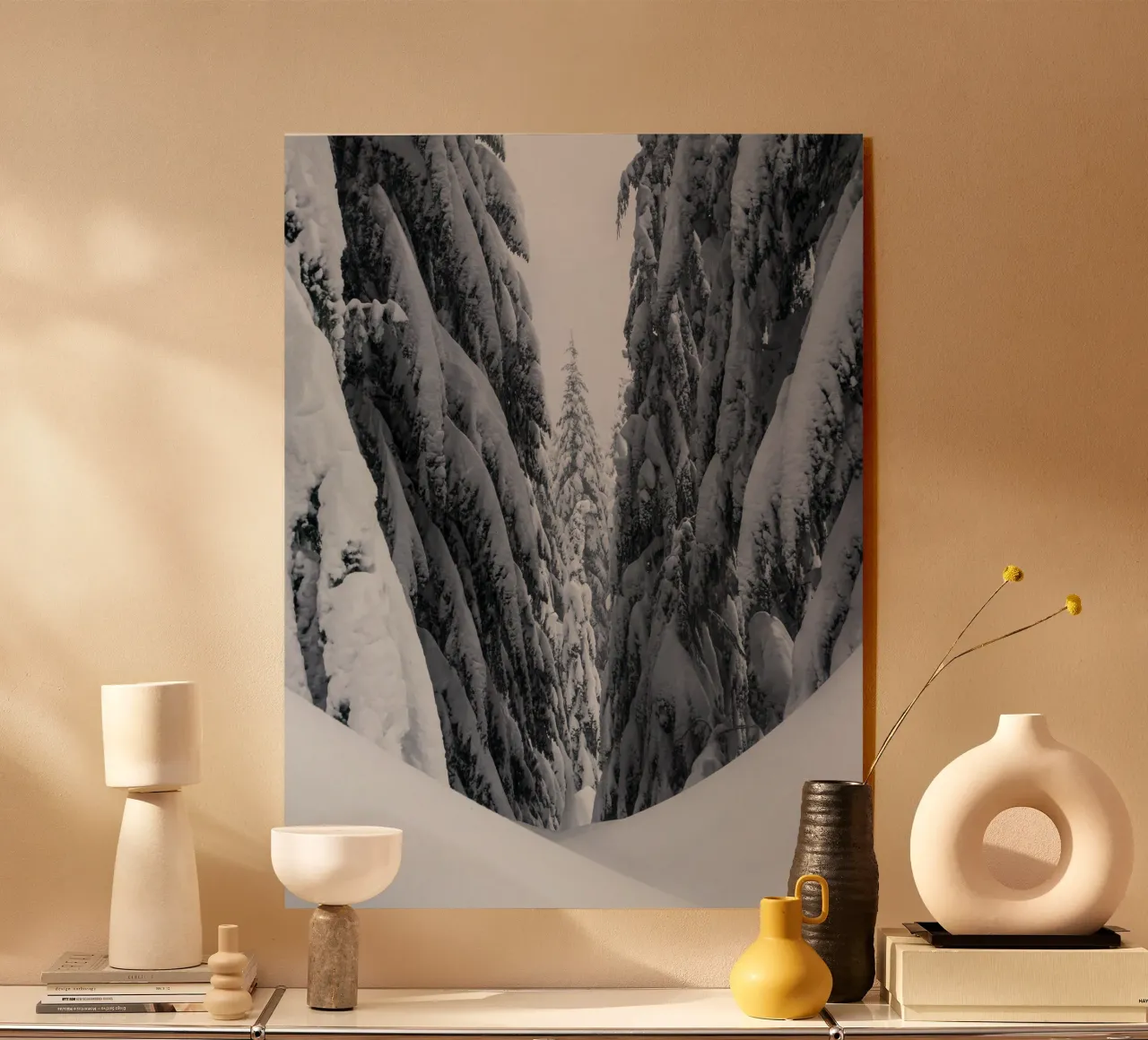 Winter bospad natuurontwerp acryl van Whole©