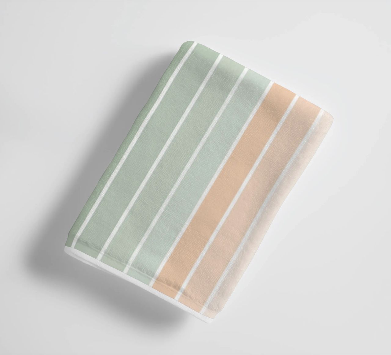 Doppio arcobaleno retrò - Verde salvia pastello e pesca fuzz asciugamano da bagno da Dominique Vari Abstract