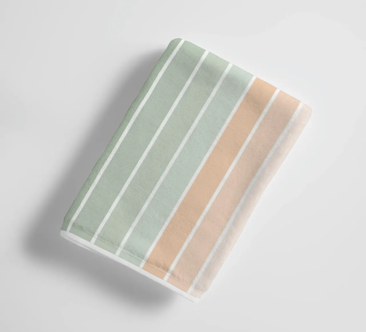 Doppio arcobaleno retrò - Verde salvia pastello e pesca fuzz asciugamano da bagno da Dominique Vari Abstract
