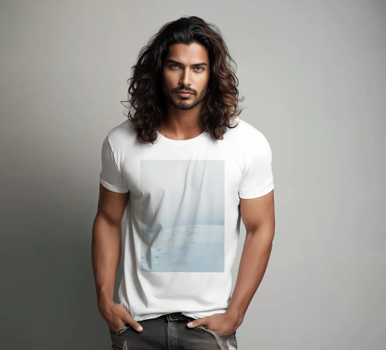 Minimalist winter landscape design t-shirt by Whole©