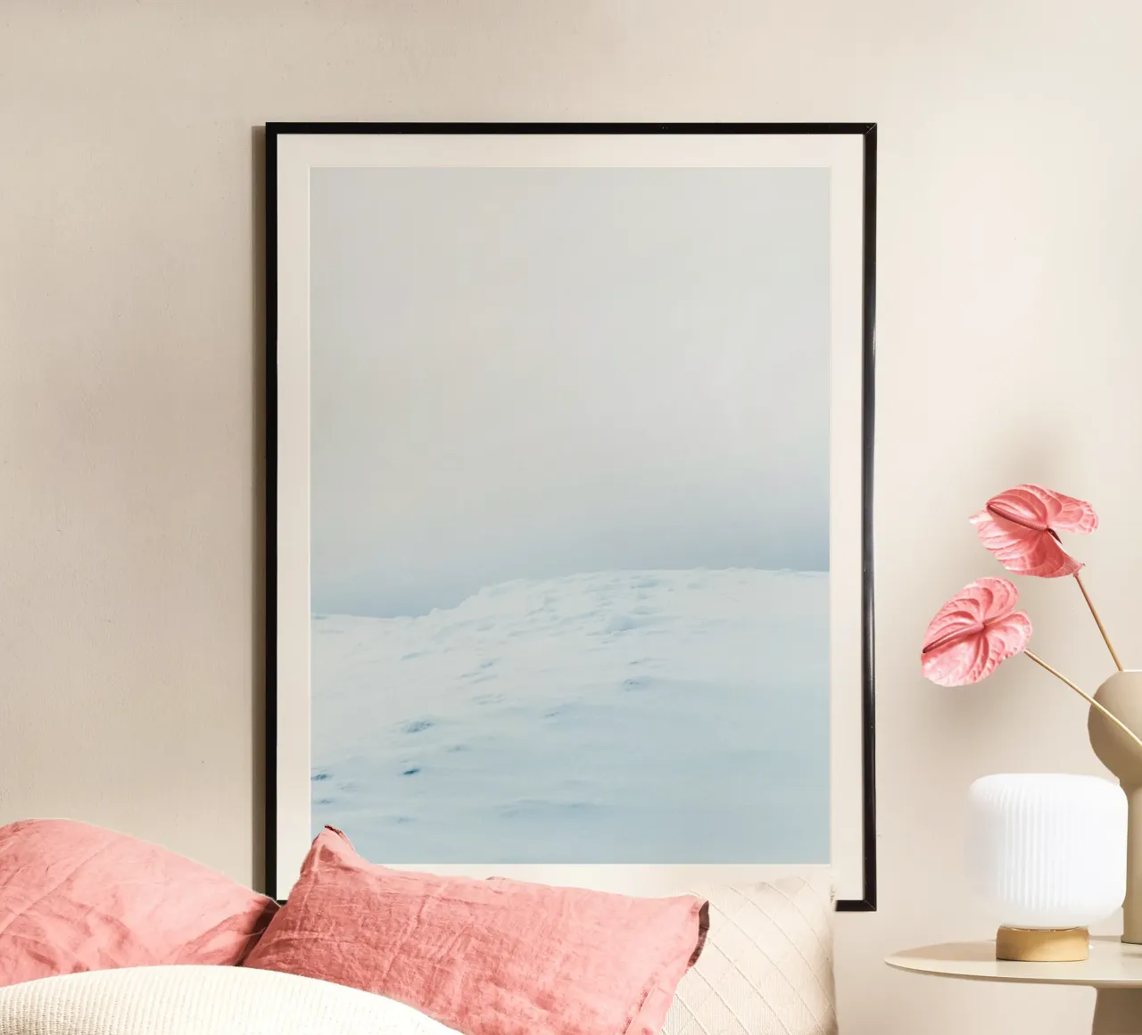 Minimalist winter landscape design poster by Whole©