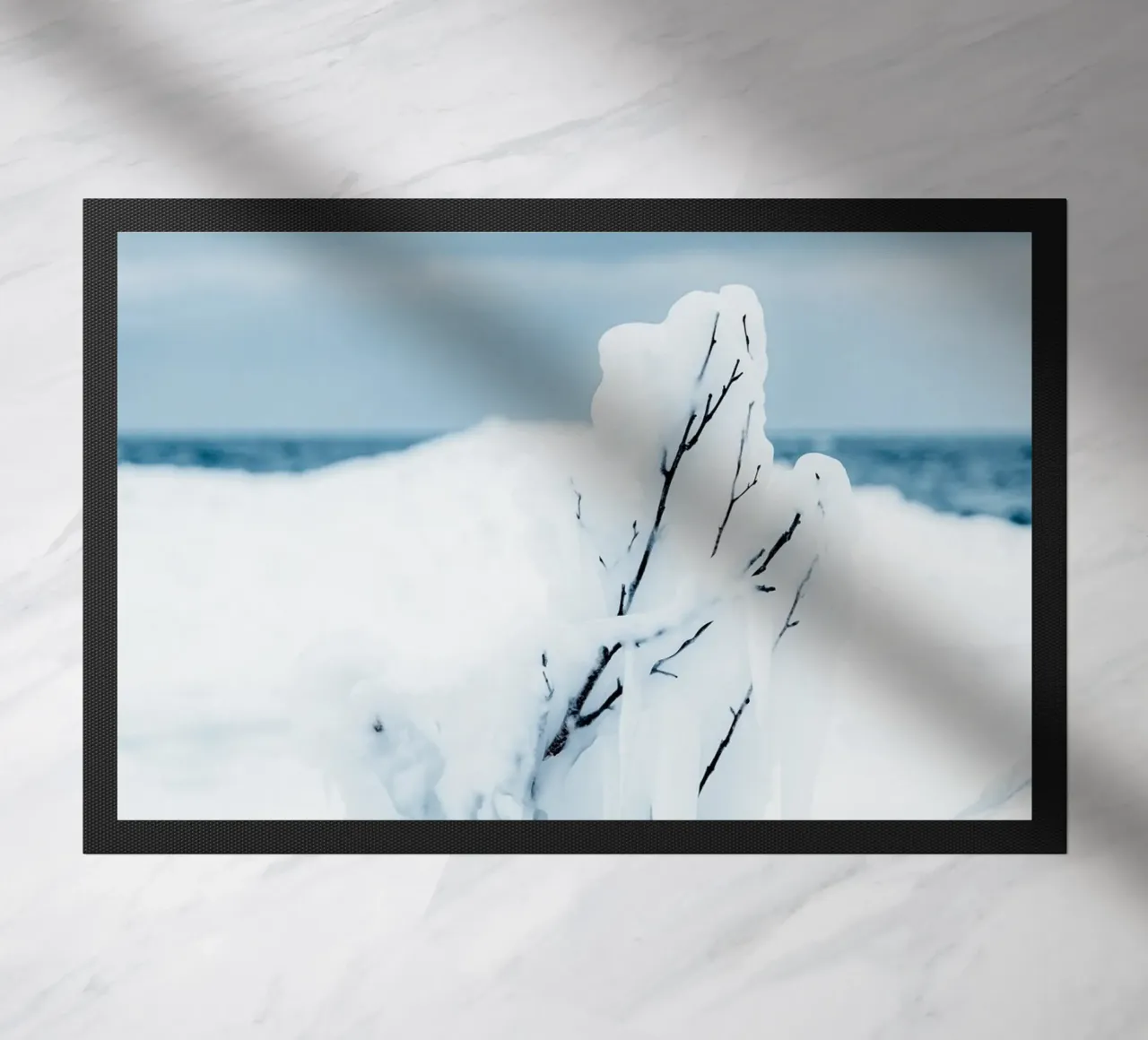 Frozen branch winter landscape doormat by Whole©
