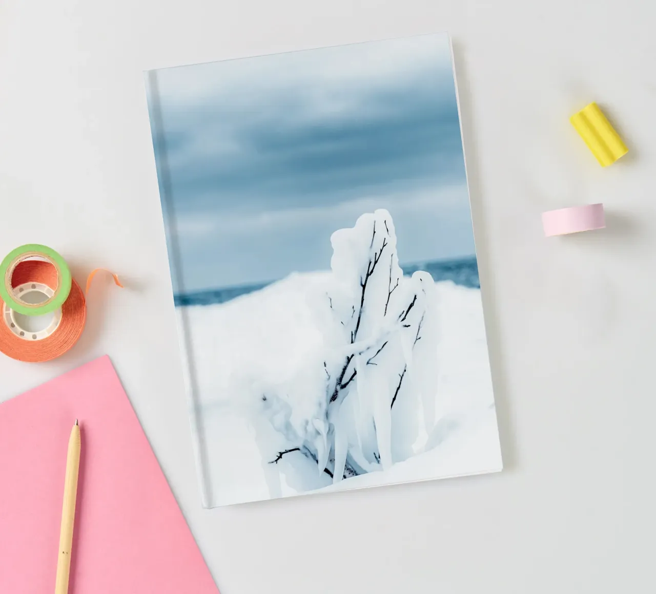 Frozen branch winter landscape notebook by Whole©