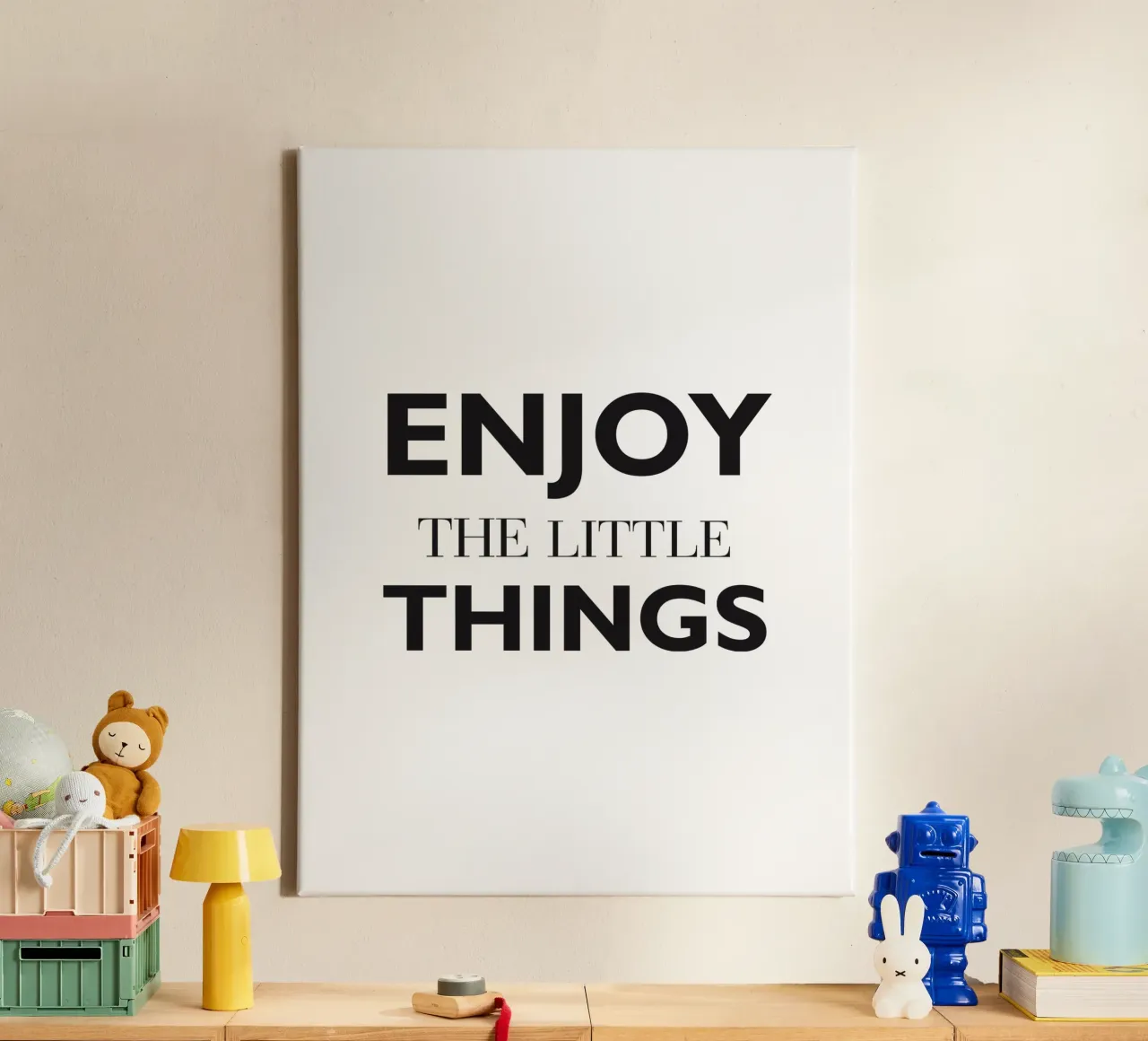 ENJOY THE LITTLE THINGS tela con Cornice a cassetta da Meridian Design