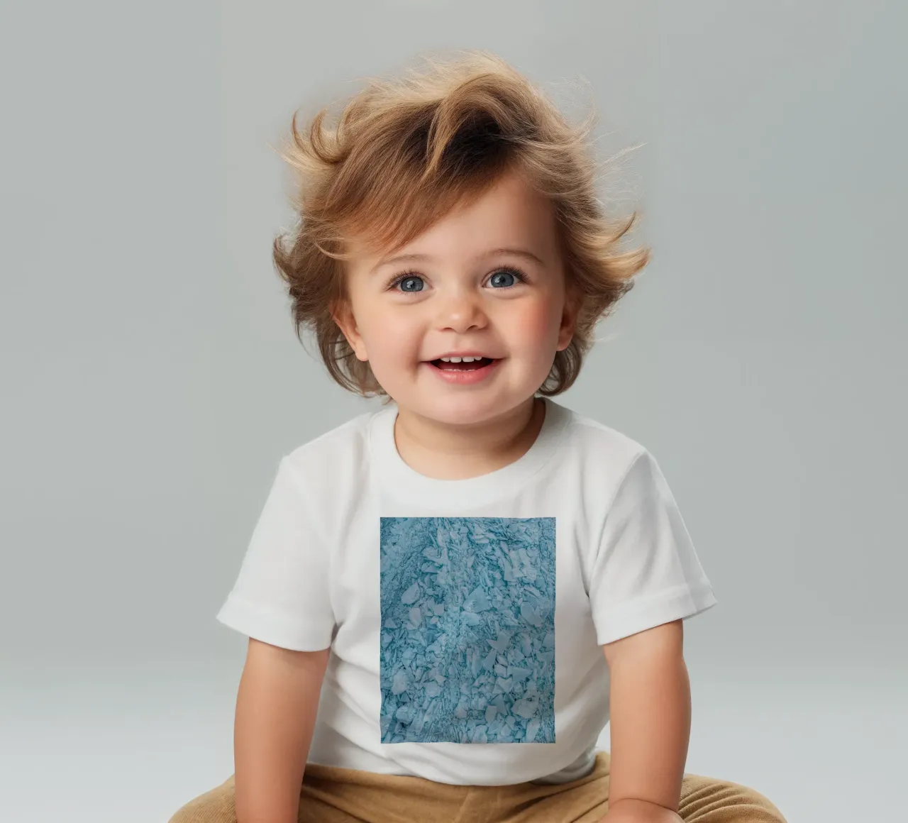 Blaues Eisstrukturen Abstrakt Baby T-Shirt von Whole©
