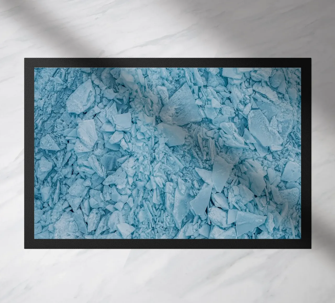 Blue Ice Structures Abstract doormat by Whole©