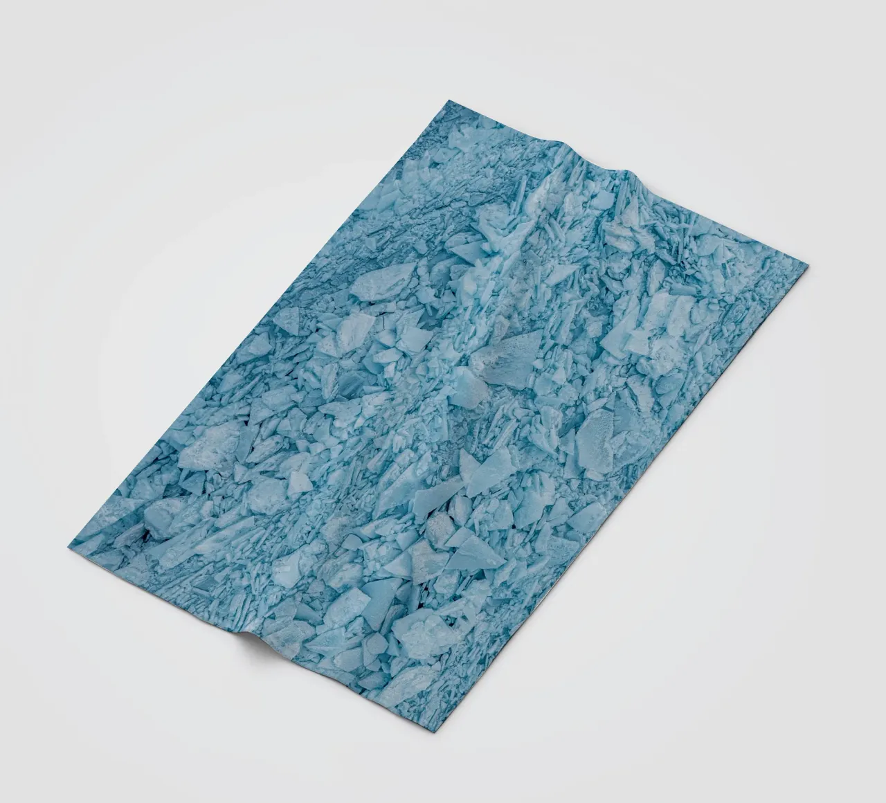 Blauw ijs structuren abstract fleecedeken van Whole©