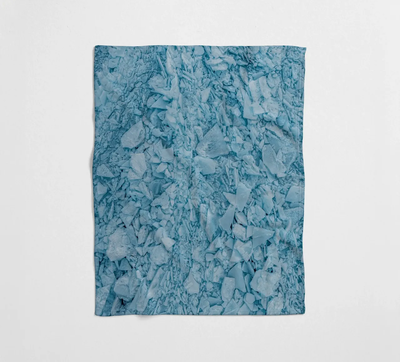 Blauw ijs structuren abstract fleecedeken van Whole©