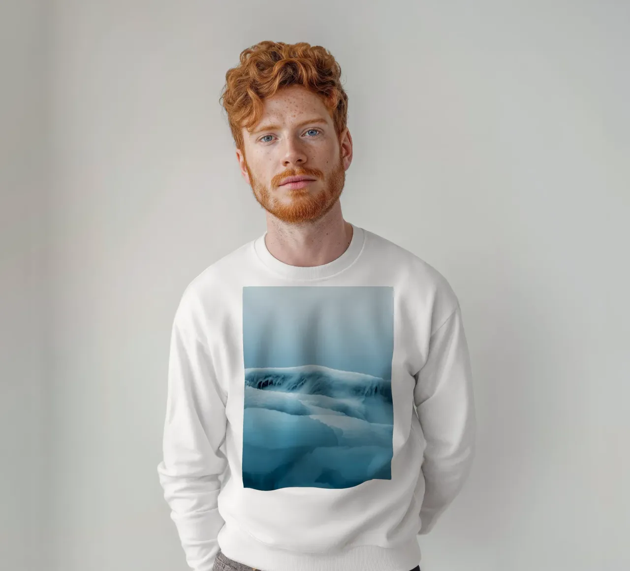Arctic tranquillity - minimalist ice landscape sweatshirt by Whole©