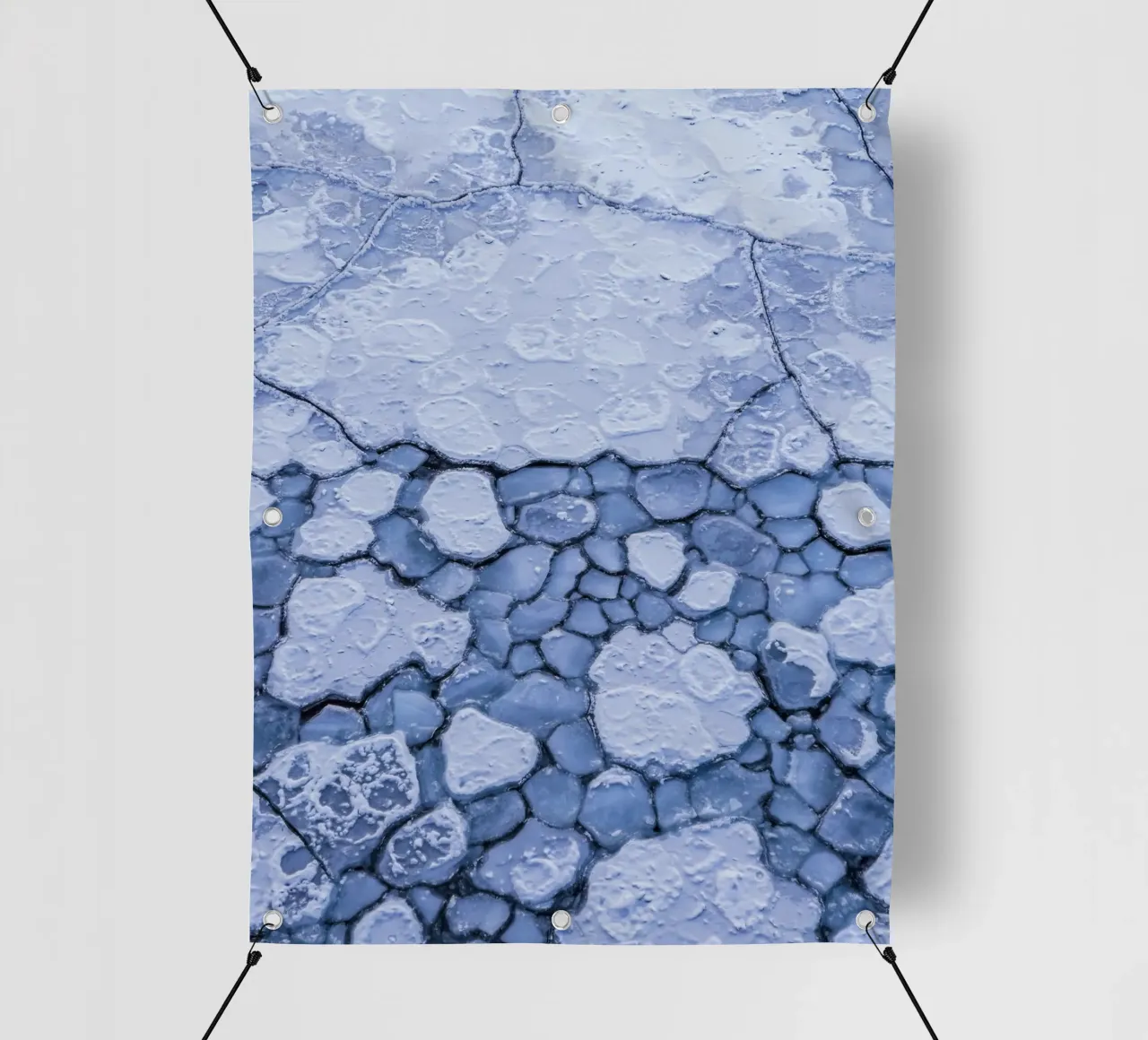 Mosaico di ghiaccio - Strutture geometriche invernali telo in pvc da Whole©