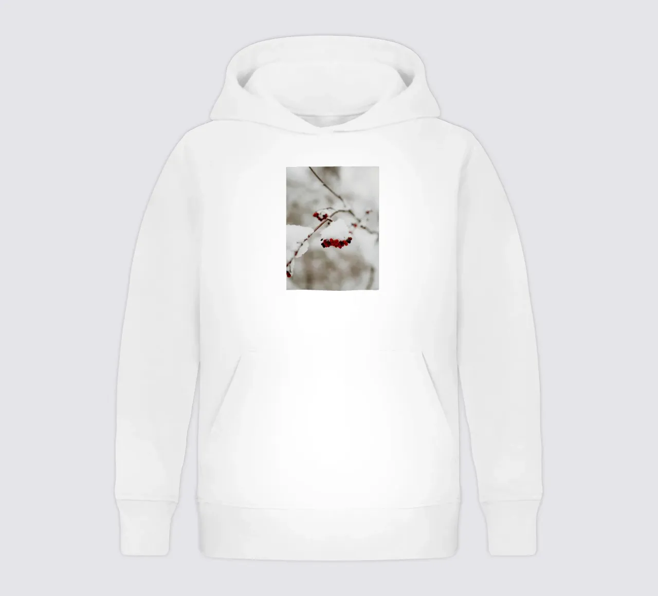 Bacche rosse nella neve felpa bambino con cappuccio da Whole©