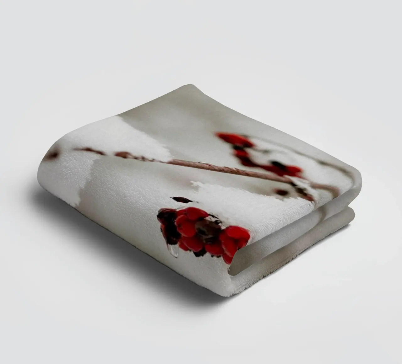 Bacche rosse nella neve asciugamano da bagno da Whole©