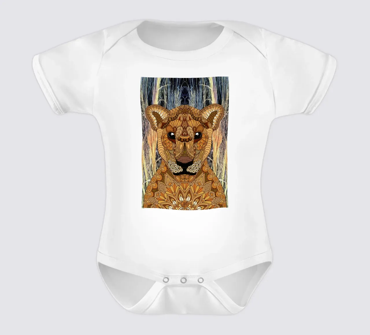 Lioness body neonato maniche corte da Angelika Parker