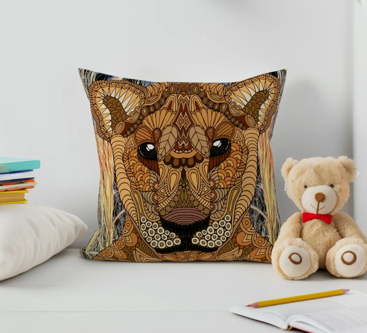 Lioness cuscino da Angelika Parker