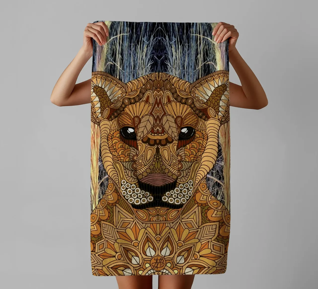 Lioness asciugamano da bagno da Angelika Parker