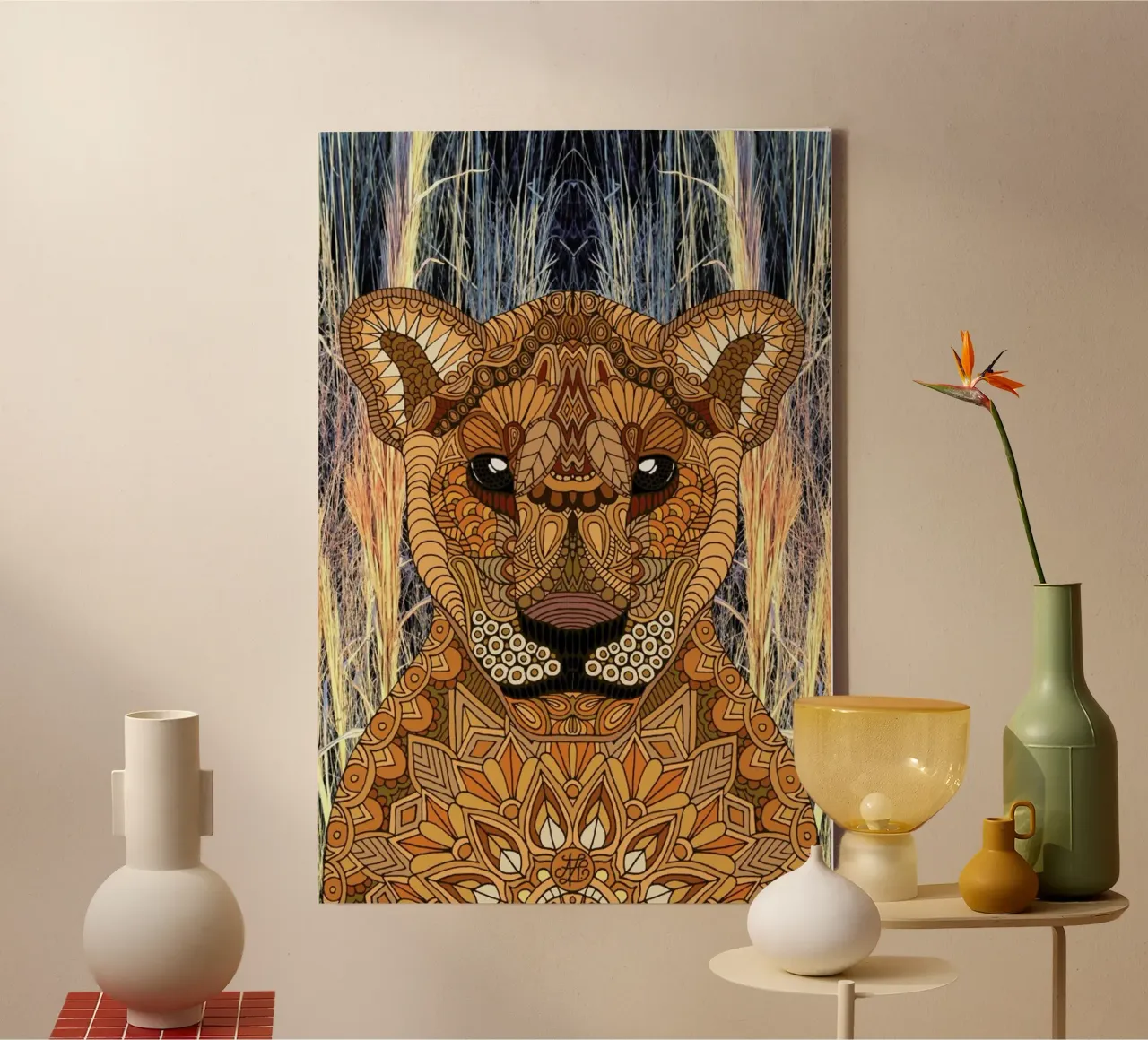 Lioness canvas by Angelika Parker