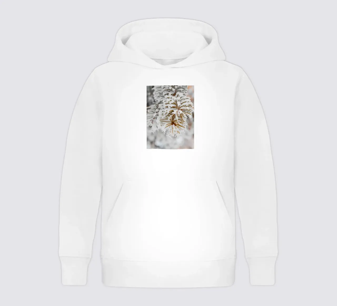 Design con rami di abete innevati felpa bambino con cappuccio da Whole©