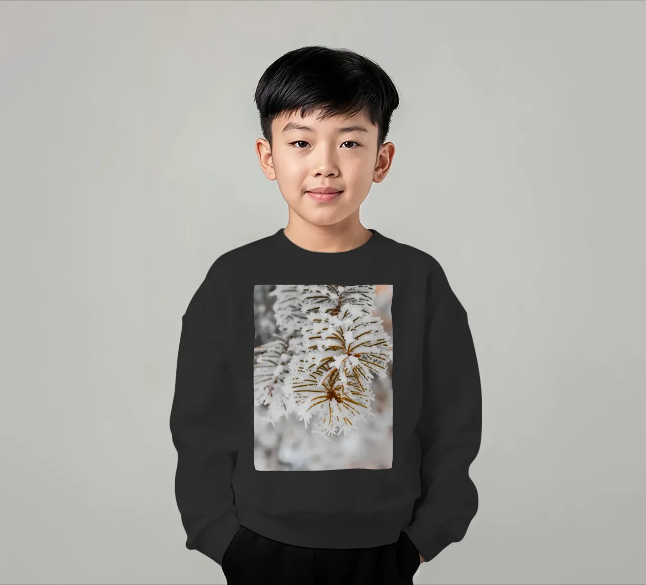 Design con rami di abete innevati felpa bambino da Whole©