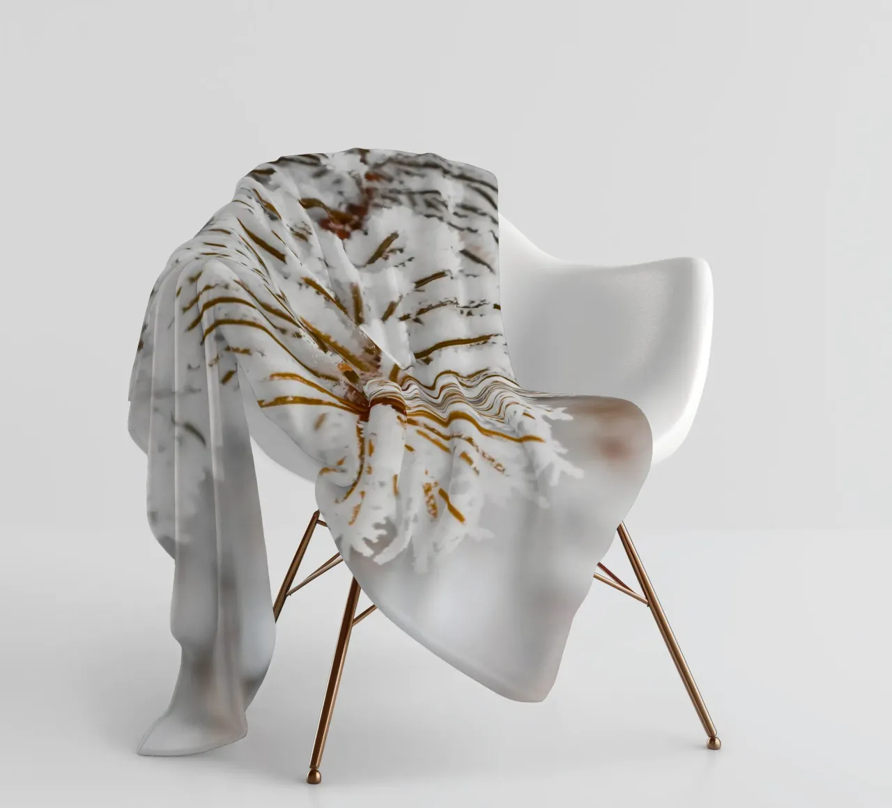 Design con rami di abete innevati coperta in pile da Whole©