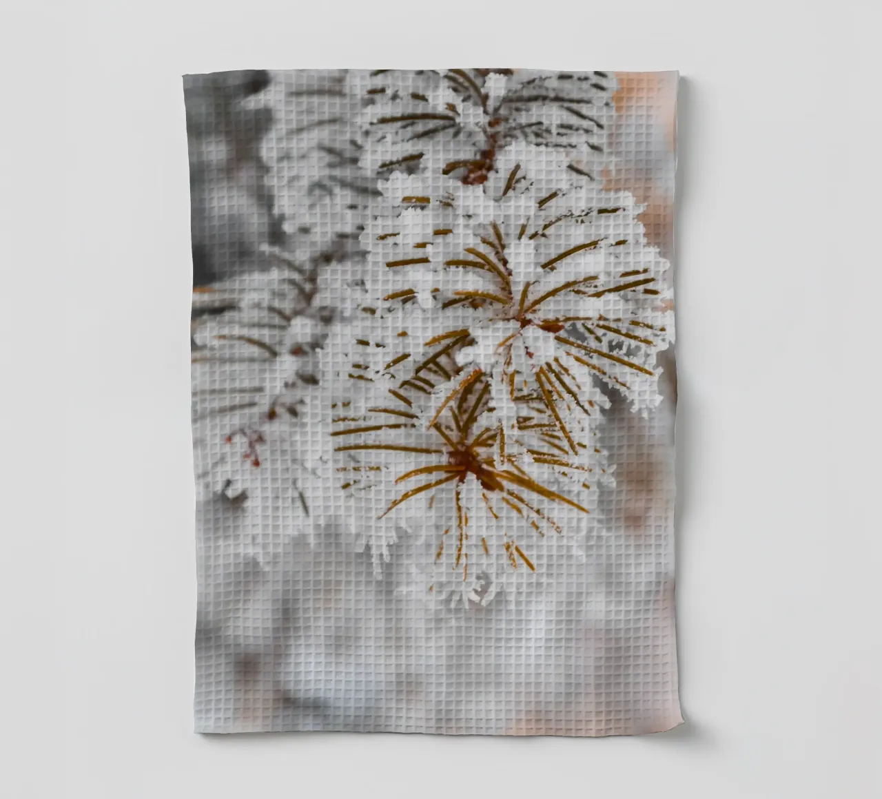 Design con rami di abete innevati canovaccio da cucina da Whole©