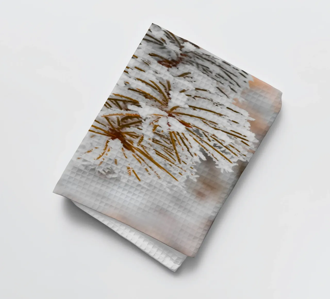 Design con rami di abete innevati canovaccio da cucina da Whole©