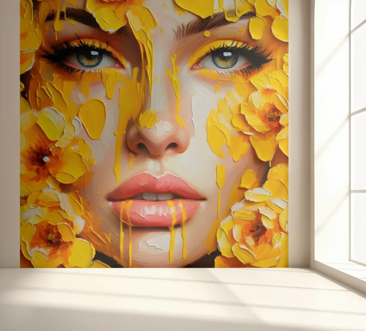 YELLOW FLOWERS PORTRAIT photo wallpaper by ARTOMATIC