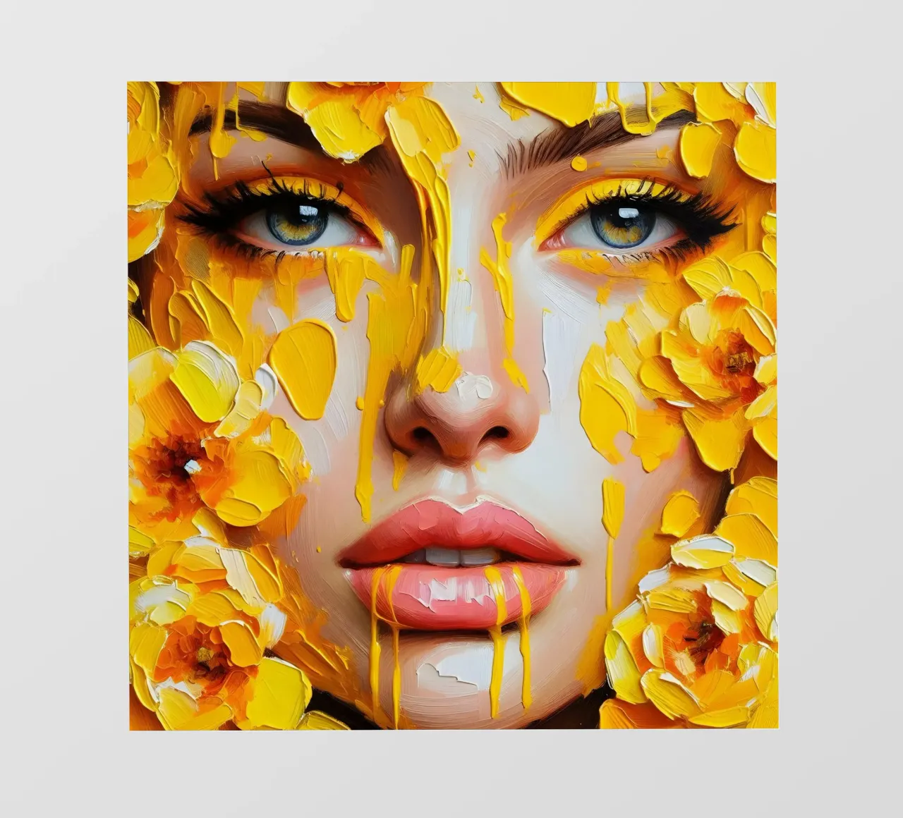YELLOW FLOWERS PORTRAIT photo wallpaper by ARTOMATIC