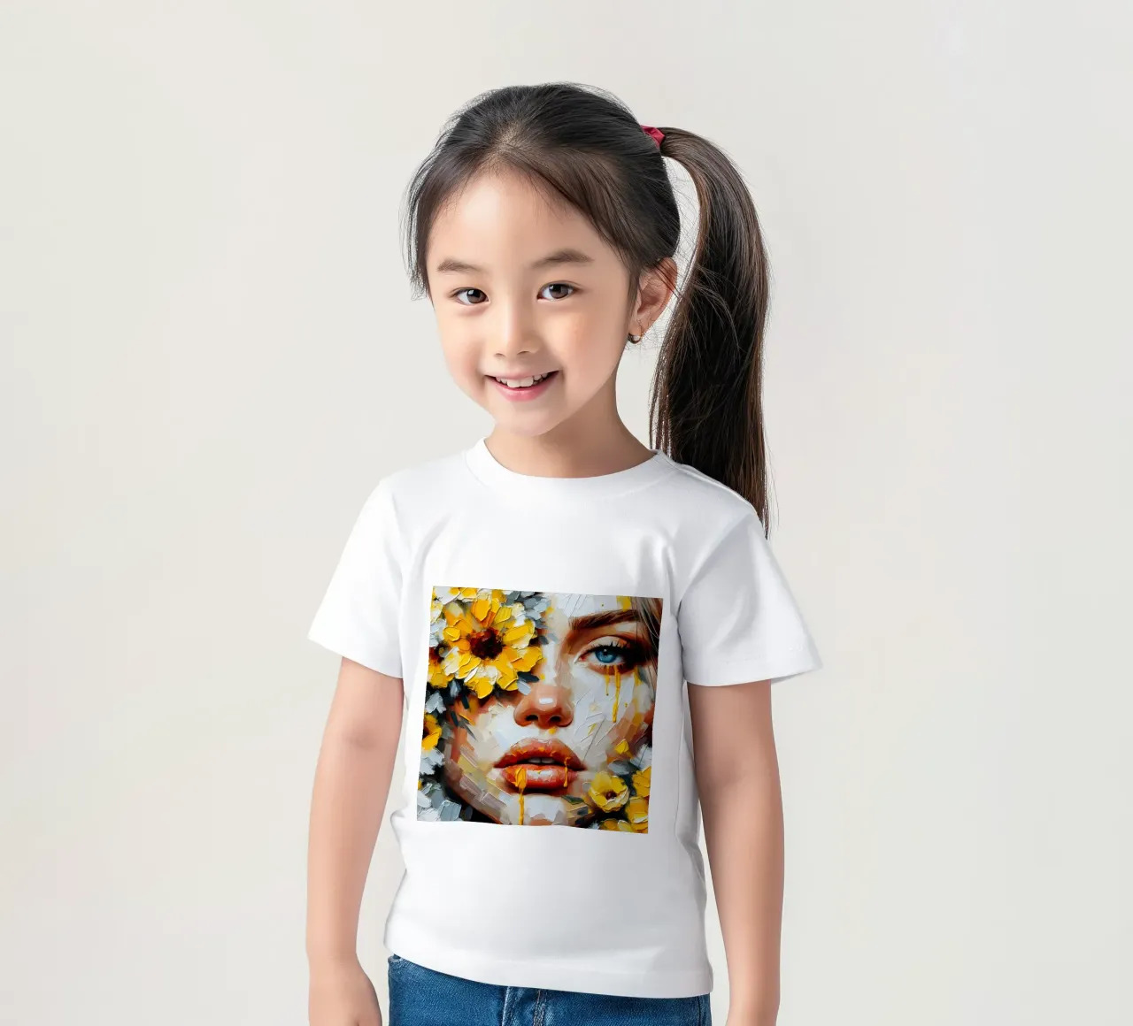 YELLOW FLOWERS PAINTING kids t-shirt by ARTOMATIC