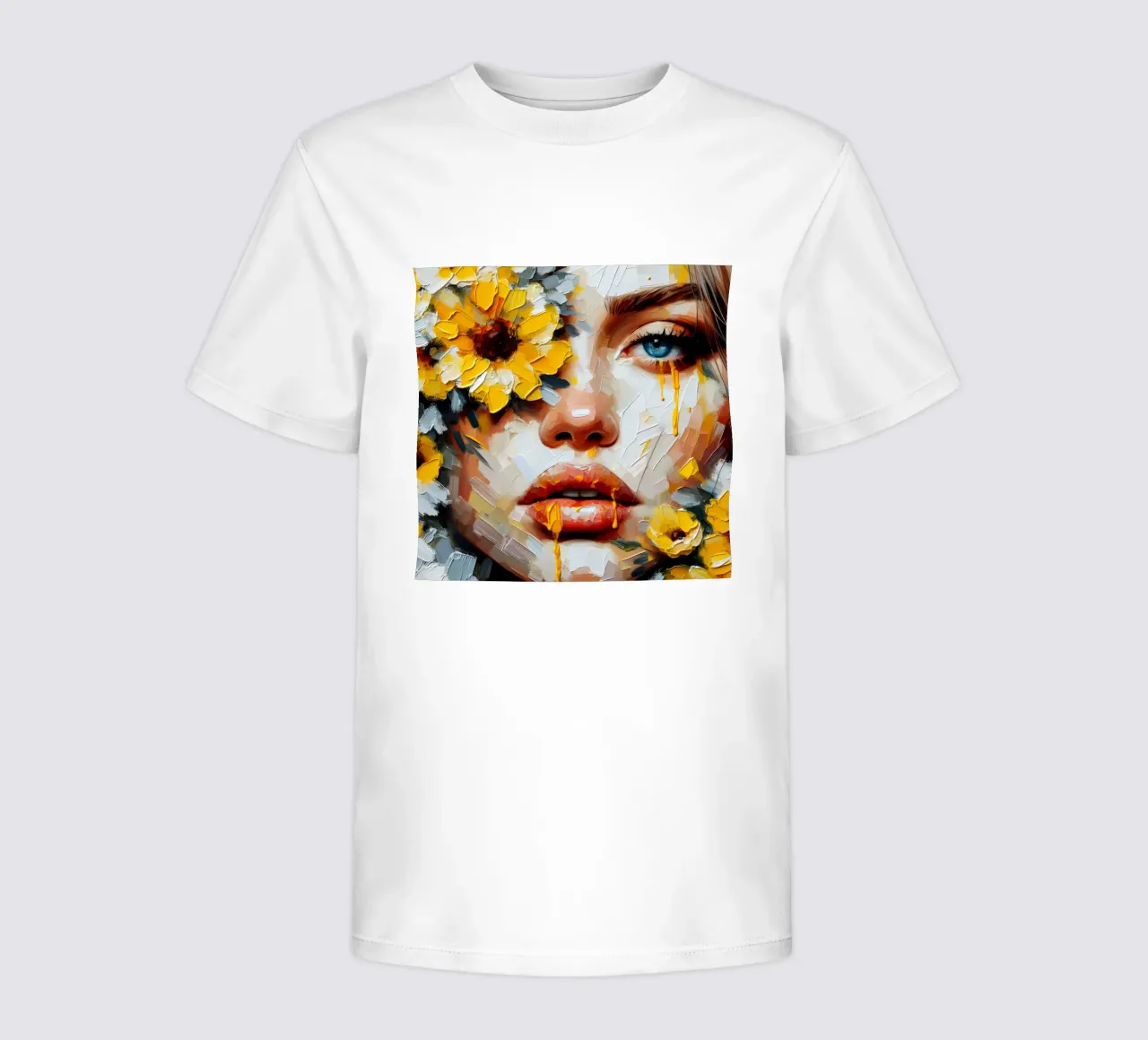 YELLOW FLOWERS PAINTING kids t-shirt by ARTOMATIC