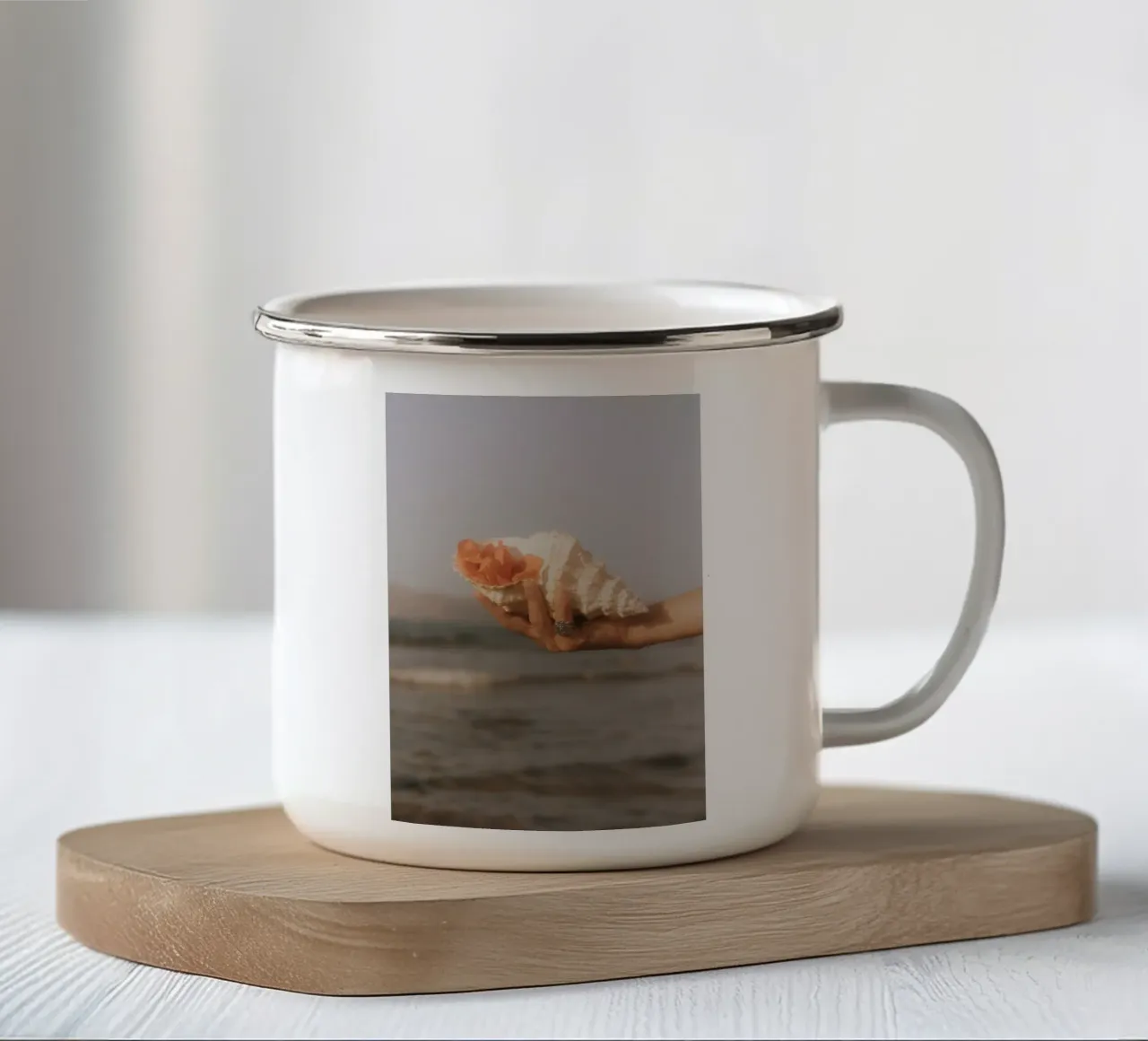 Shell in Bloom tazza in smalto da dharmanadia
