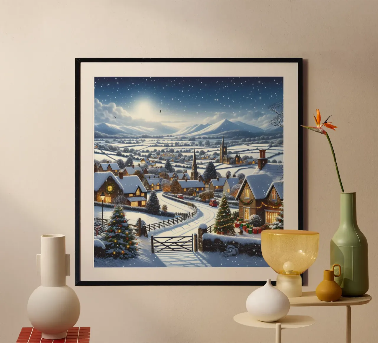 NAVIDAD PUEBLO DE INVIERNO poster de ARTOMATIC