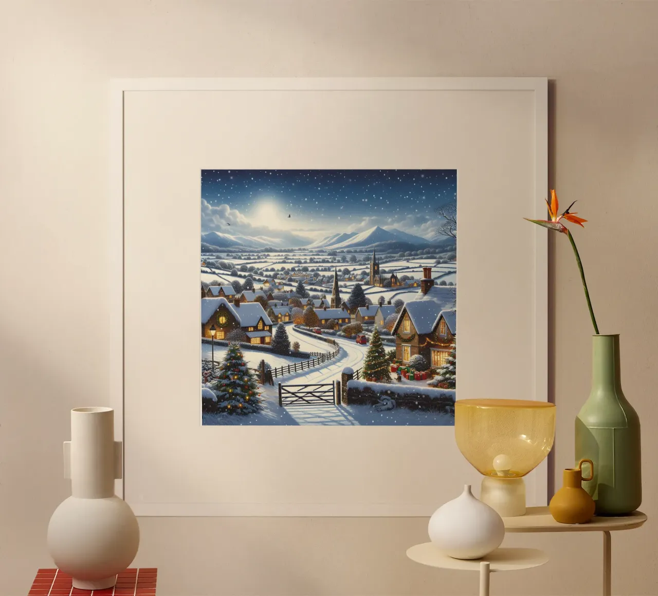 NAVIDAD PUEBLO DE INVIERNO poster de ARTOMATIC