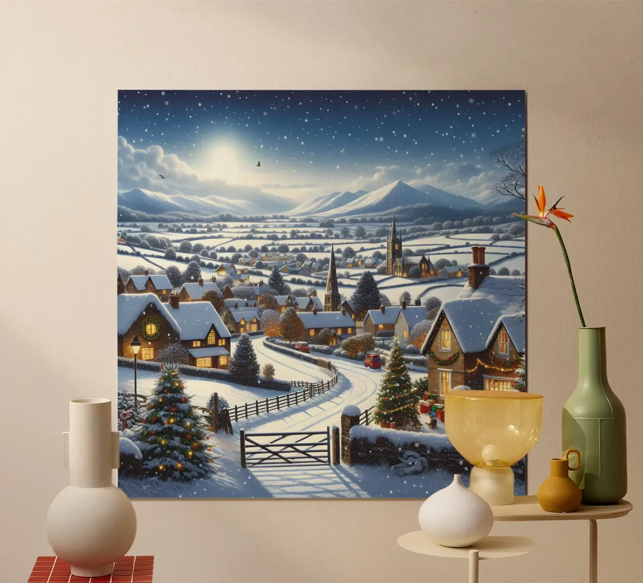 NAVIDAD PUEBLO DE INVIERNO poster de ARTOMATIC