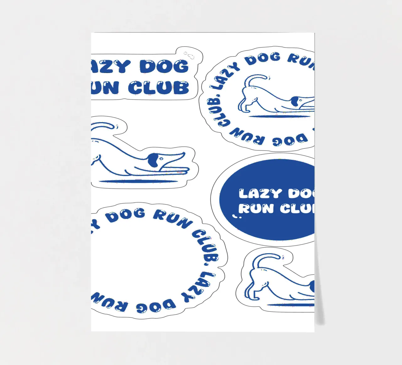 Lazy Dog Run Club foglio adesivo da Lazy Dog Run Club
