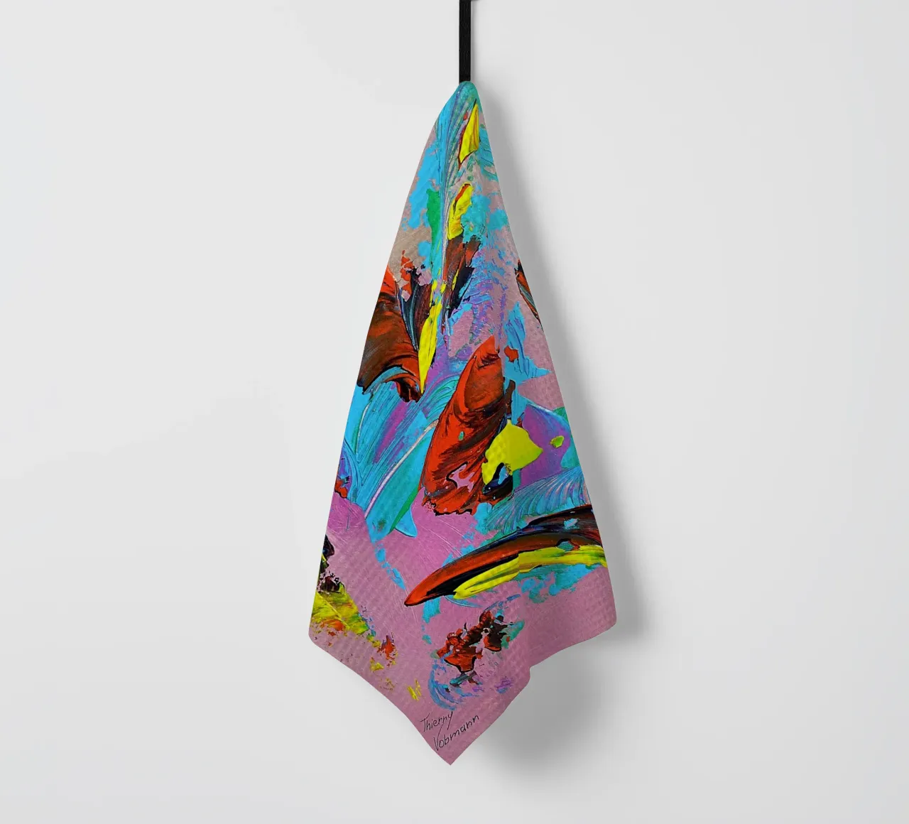 IDEAL GIFT 77 tea towel by Thierry Vobmann Abstract painting
