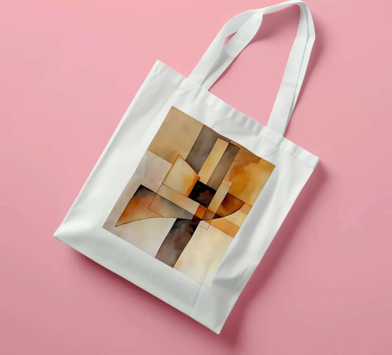 Abstract brown borsa in juta da Imagine