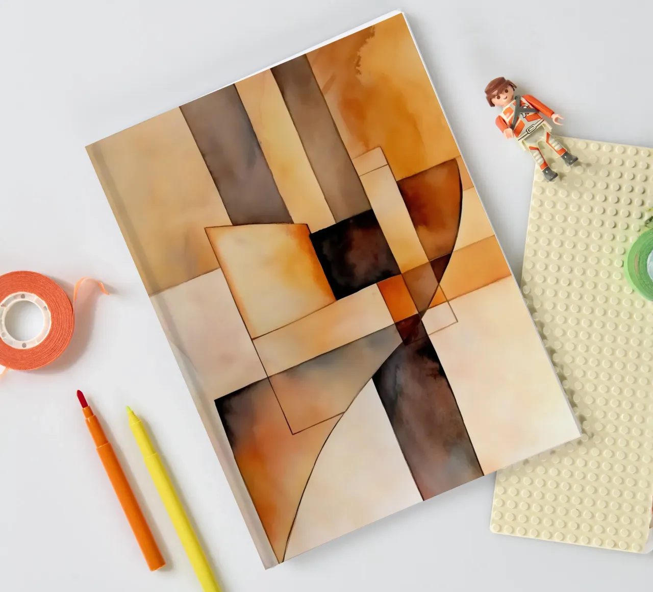 Abstract brown notebook by Imagine