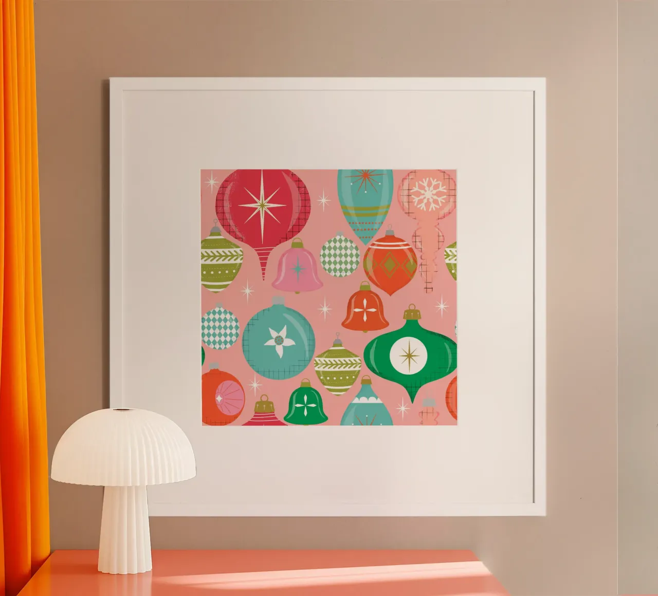 Adornos navideños retro rosa hahnemühle de susanacosta