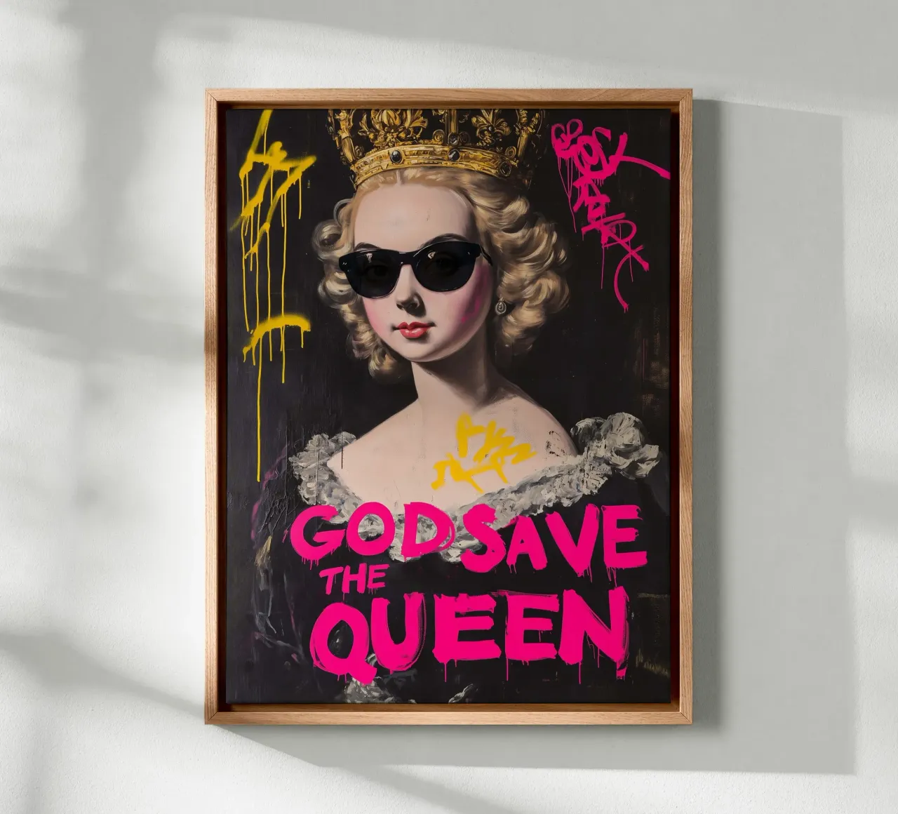 God Save the Queen tela con Cornice a cassetta da Dikhotomy