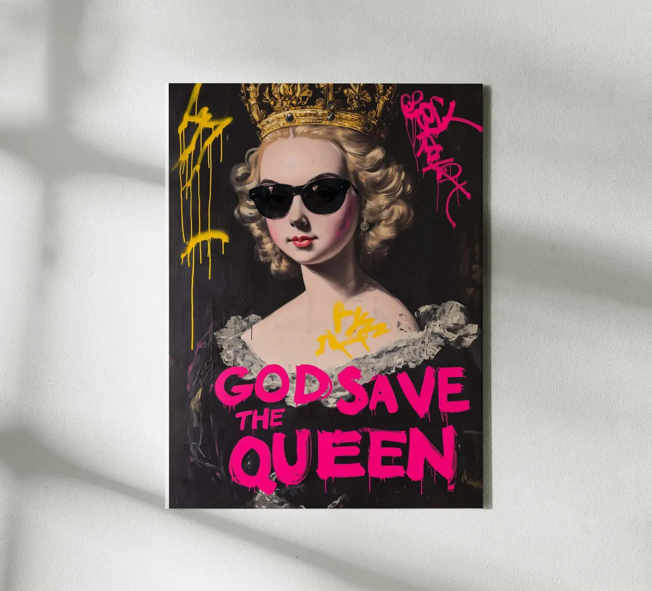 God Save the Queen tela con Cornice a cassetta da Dikhotomy