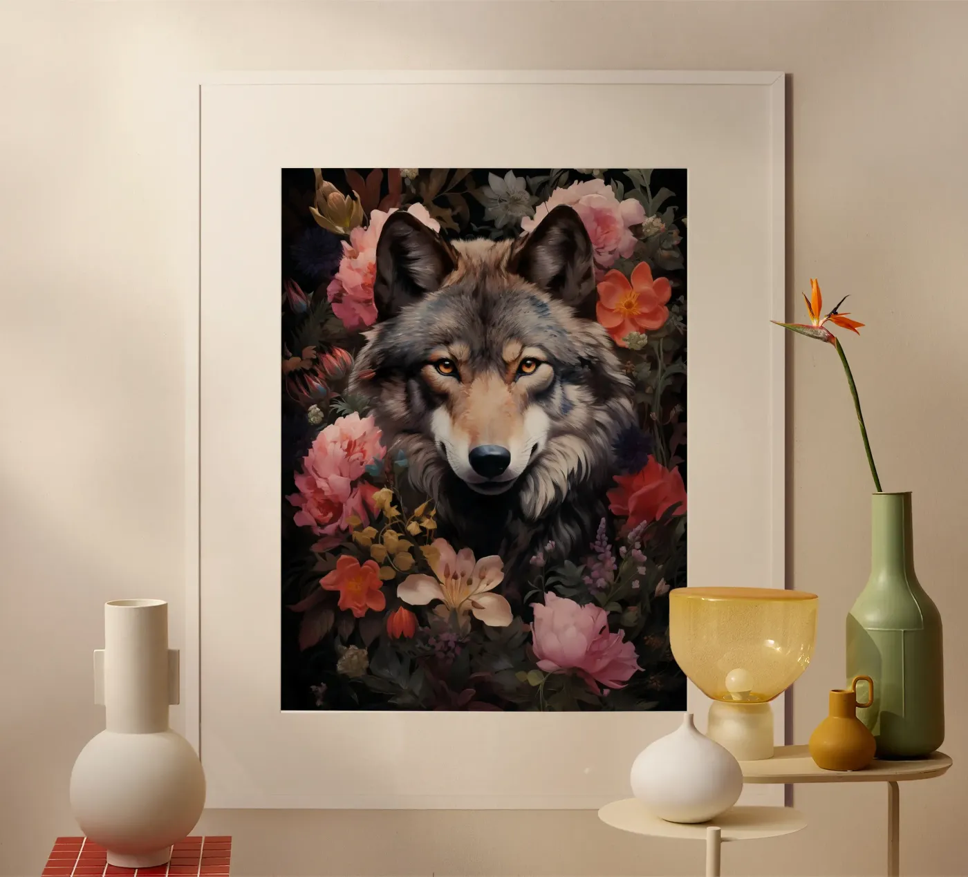 Wolf Flowers poster da Mateo