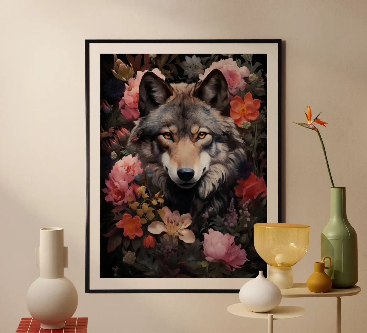 Wolf Flowers poster da Mateo